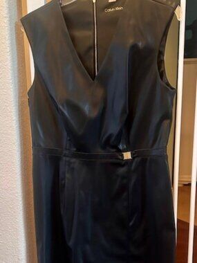 Calvin Klein Faux Leather Dress Women’s Size 8